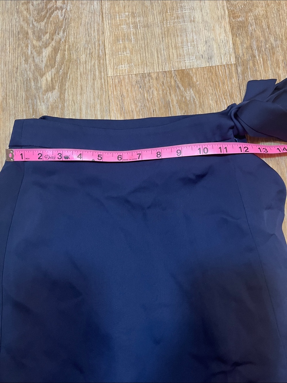 Zara Basic Navy Blue Wrap Midi Skirt Small S Ruffle - Picture 14 of 15
